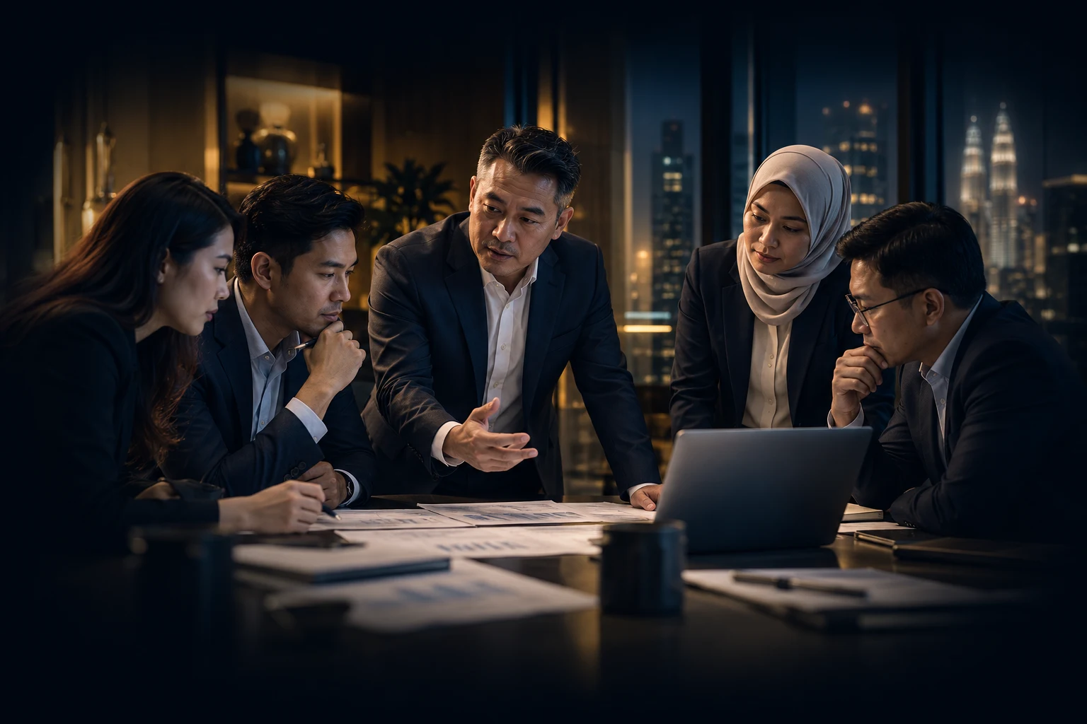 Business leaders working together to resolve complex challenges